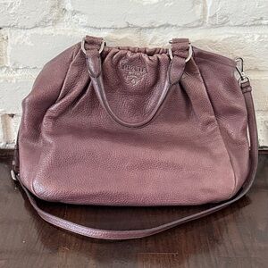 Prada Women's Purple Leather Shoulder Bag
